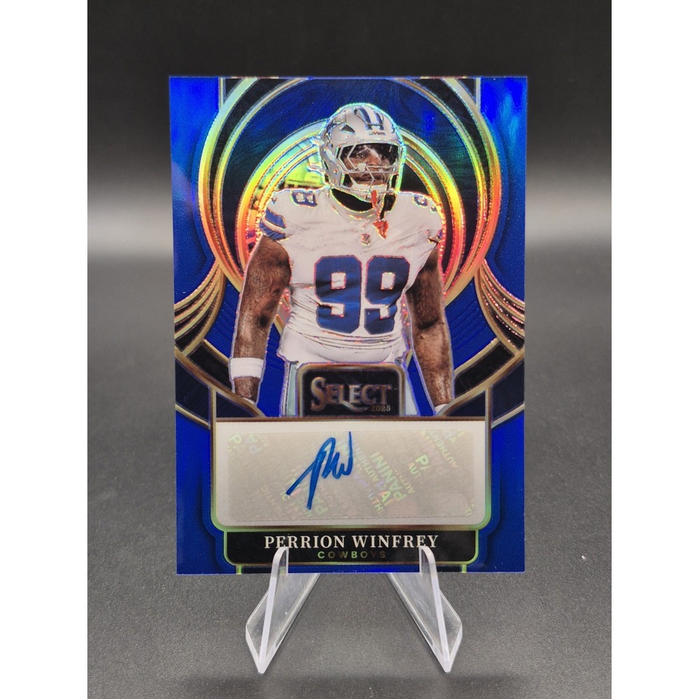 2025 Panini Select Perrion Winfrey SIP-PWY Blue Prizm Auto /99 Cowboys